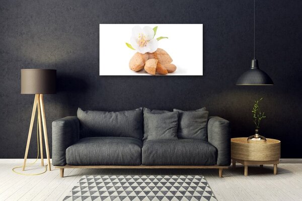 Quadro vetro Fiore di pistacchio Natura 100x50 cm 2 appendini