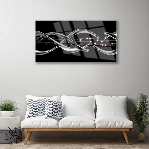 Quadro di vetro Grafica astratta 100x50 cm 2 appendini