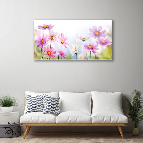 Quadro vetro Fiori Pianta naturale 100x50 cm 2 appendini