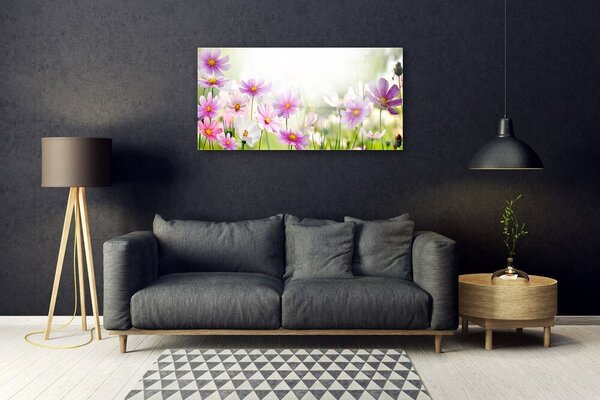Quadro su vetro Fiori Pianta Natura 100x50 cm 2 appendini