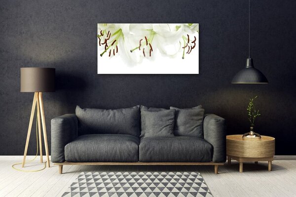 Quadro su vetro Fiori Pianta naturale 100x50 cm 2 appendini