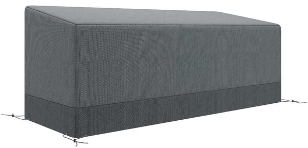 Outsunny Copertura per mobili da giardino resistente all'inverno Impermeabile Anti-UV Tessuto Oxford 600D 190,5 x 72 x 76 cm Grigio chiaro | Aosom Italy