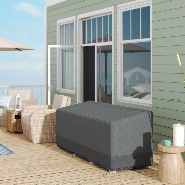 Outsunny Copertura per mobili da giardino resistente all'inverno Impermeabile Anti-UV Tessuto Oxford 600D 190,5 x 72 x 76 cm Grigio chiaro | Aosom Italy