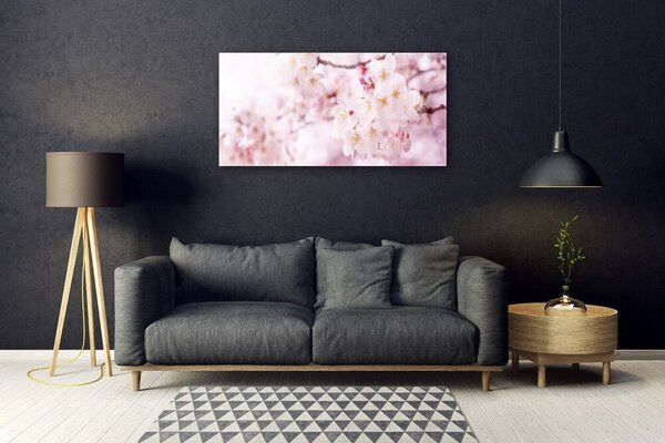 Quadro in vetro Fiori Pianta naturale 100x50 cm 2 appendini
