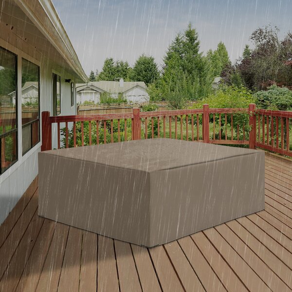 Outsunny Copertura per mobili da giardino resistente all'inverno, impermeabile, telo in Oxford 275 x 205 x 90 cm Beige | Aosom Italy