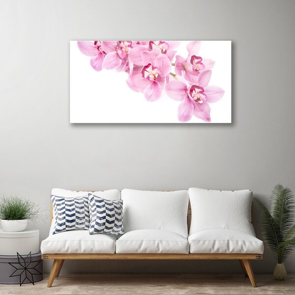 Quadro vetro Fiori Pianta Natura 100x50 cm 2 appendini