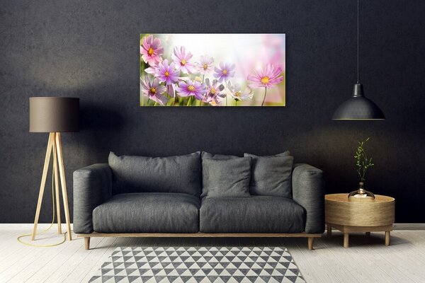 Quadro vetro Fiori Pianta naturale 100x50 cm 2 appendini