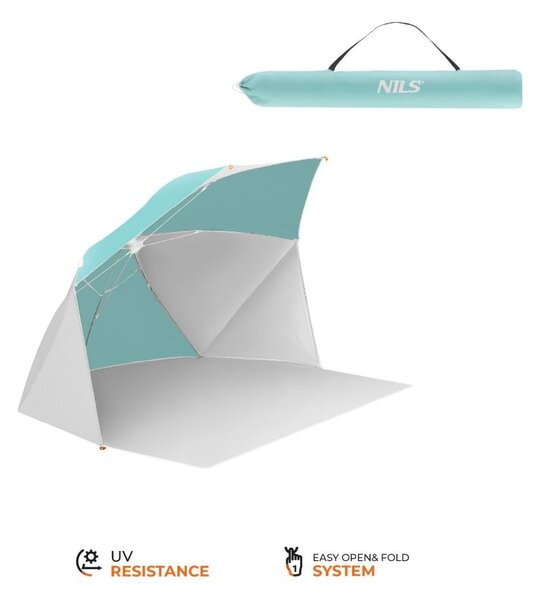 Ombrellone da spiaggia con kit di fissaggio incluso