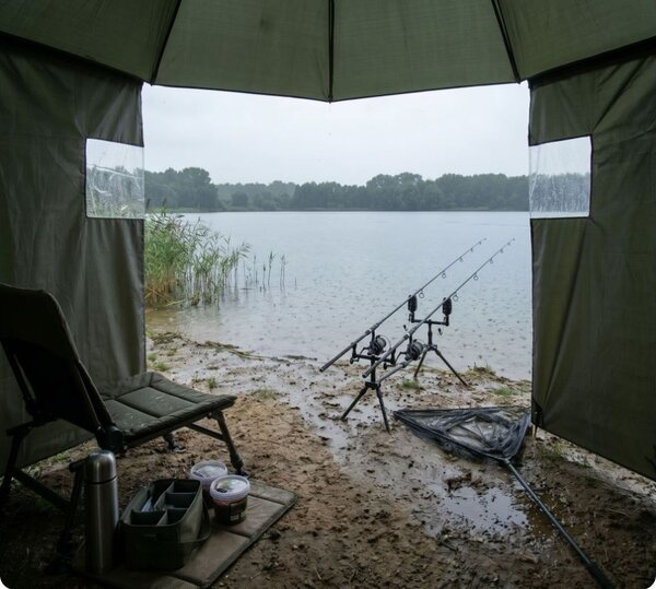 Gazebo da campeggio pesca per protezione da sole e vento