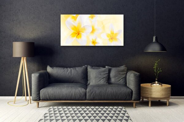 Quadro in vetro Fiori Pianta naturale 100x50 cm 2 appendini
