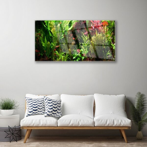 Quadro vetro Pianta Fiori Natura 100x50 cm 2 appendini