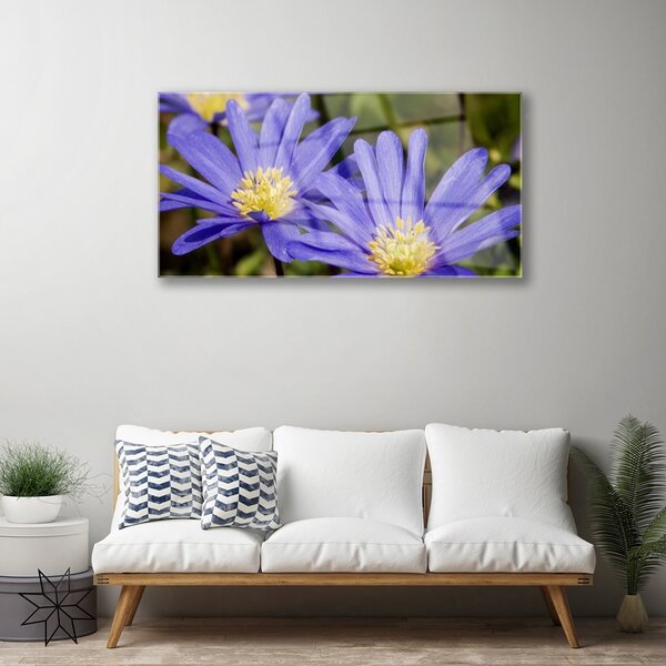 Quadro su vetro Fiori Pianta naturale 100x50 cm 2 appendini