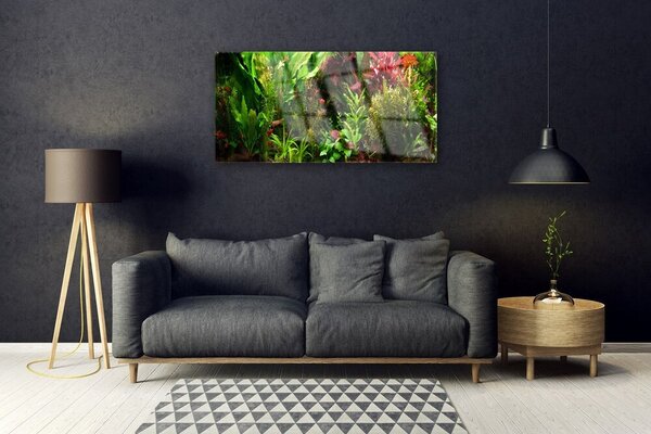 Quadro vetro Pianta Fiori Natura 100x50 cm 2 appendini