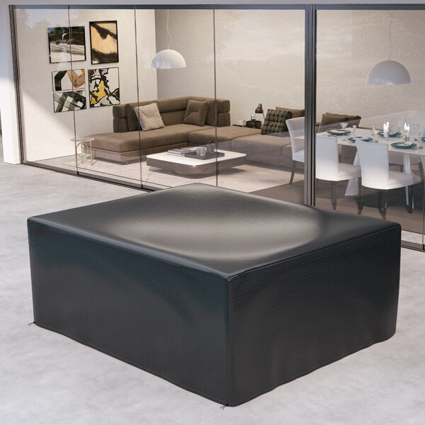 Outsunny Copertura per mobili da giardino Invernale Impermeabile Anti-UV Telo Coprimobili 235 x 190 x 90cm Nero | Aosom Italy