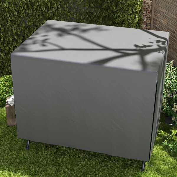 Outsunny Copertura per mobili da giardino Telo protettivo per mobili outdoor, 215 cm x 155 cm x 150 cm, Grigio scuro | Aosom Italy