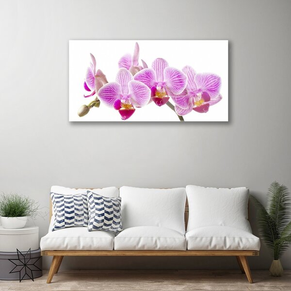 Quadro in vetro Fiori Pianta naturale 100x50 cm 2 appendini