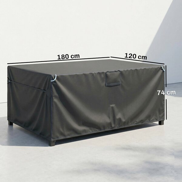 Outsunny Copertura mobili giardino impermeabile Oxford 420D, 180x120x74 cm, Nero | Aosom Italy
