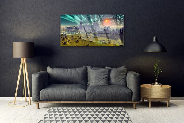 Quadro in vetro Grafica astratta 100x50 cm 2 appendini