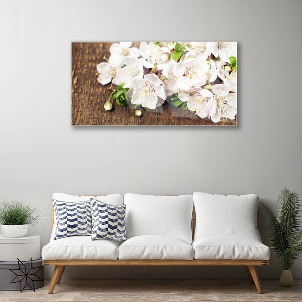 Quadro vetro Fiori Pianta naturale 100x50 cm 2 appendini