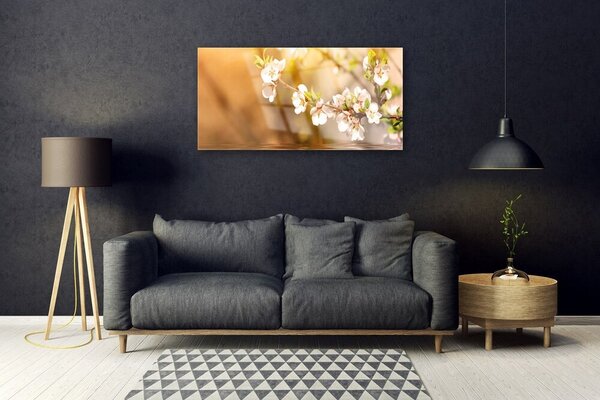 Quadro in vetro Fiori Pianta Natura 100x50 cm 2 appendini