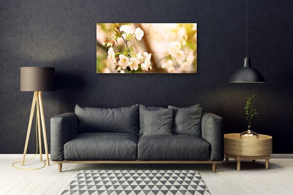 Quadro vetro Fiori Pianta naturale 100x50 cm 2 appendini