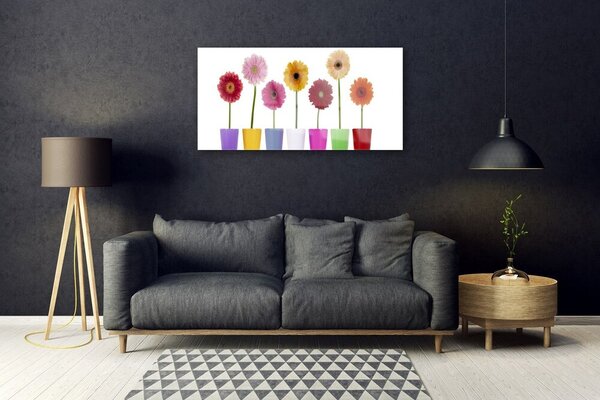 Quadro su vetro Fiori Pianta naturale 100x50 cm 2 appendini