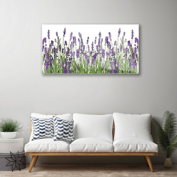 Quadro vetro Fiori Pianta naturale 100x50 cm 2 appendini