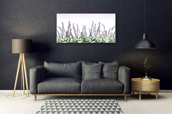 Quadro in vetro Fiori Pianta naturale 100x50 cm 2 appendini