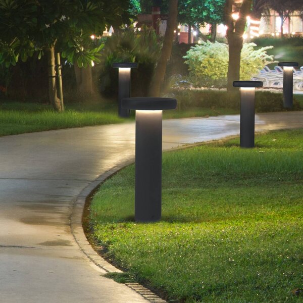 Molto Luce Lampione a LED CIRC, DALI, antracite, altezza 82 cm, IP65 dimmerabile, Nero, Alluminio, Moderno