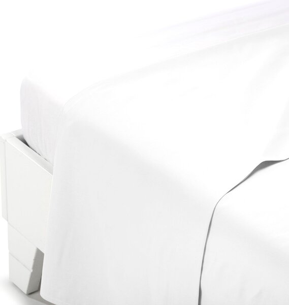 Lenzuolo Superiore In Cotone Premium Cotone Singolo Hotellerie Tinta Unita Bianco Caleffi