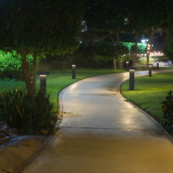Molto Luce Lampione a LED CIRC, DALI, antracite, altezza 82 cm, IP65 dimmerabile, Nero, Alluminio, Moderno