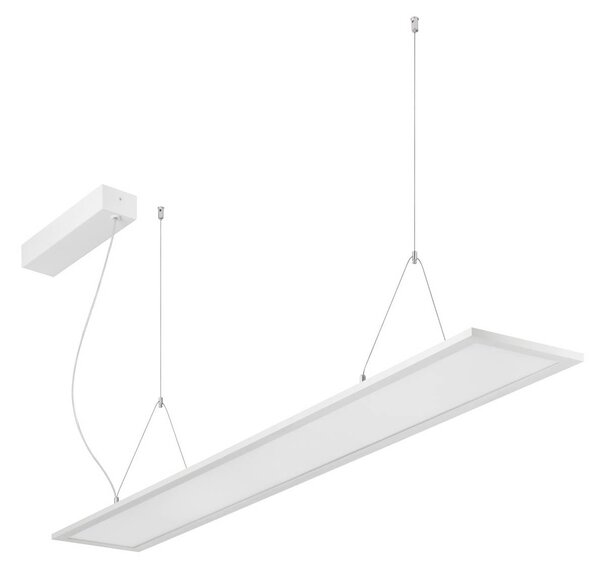 BRUMBERG Lampada a sospensione LED Adara 149,5 cm on/off 2CCT con microprisma, Bianco / Opale, Studio / Ufficio, Alluminio, Lampada a sospensione
