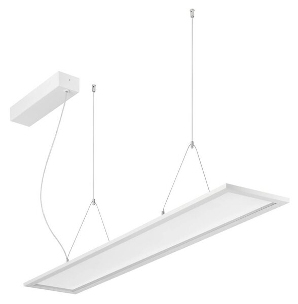 BRUMBERG Lampada a sospensione LED Adara 119,5 cm on/off 2CCT trasparente, Bianco / Opale, Studio / Ufficio, Alluminio, Lampada a sospensione