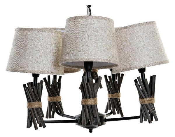 Lampadario DKD Home Decor Marrone Alluminio Vetro (52 x 6 x 26 cm