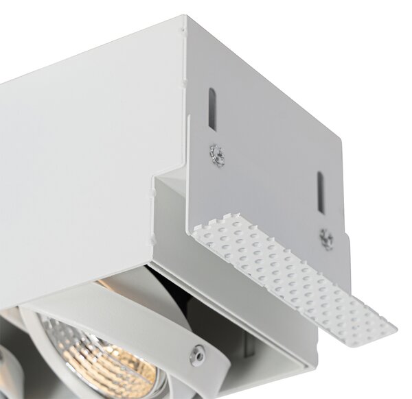 Faretto da incasso bianco GU10 AR70 senza cornice 3 luci - Oneon