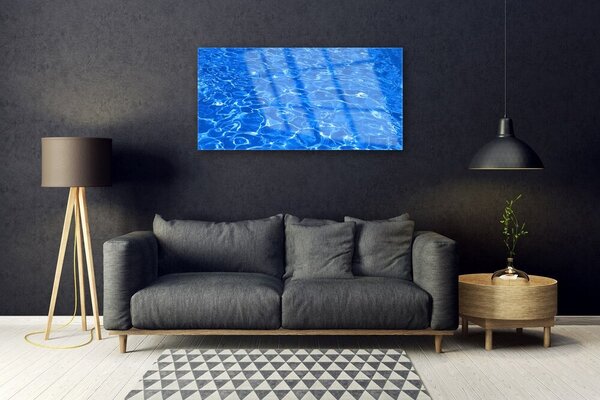 Quadro in vetro Arte dell'acqua 100x50 cm 2 appendini