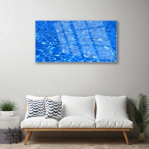 Quadro in vetro Arte dell'acqua 100x50 cm 2 appendini