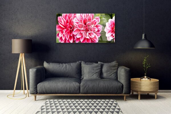 Quadro in vetro Fiori Pianta naturale 100x50 cm 2 appendini
