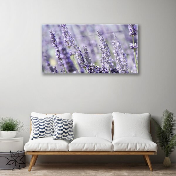 Quadro vetro Fiori Pianta Natura 100x50 cm 2 appendini