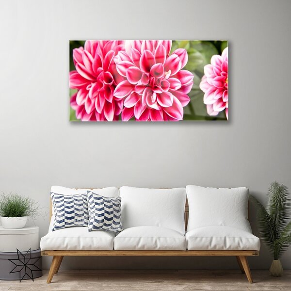 Quadro in vetro Fiori Pianta naturale 100x50 cm 2 appendini