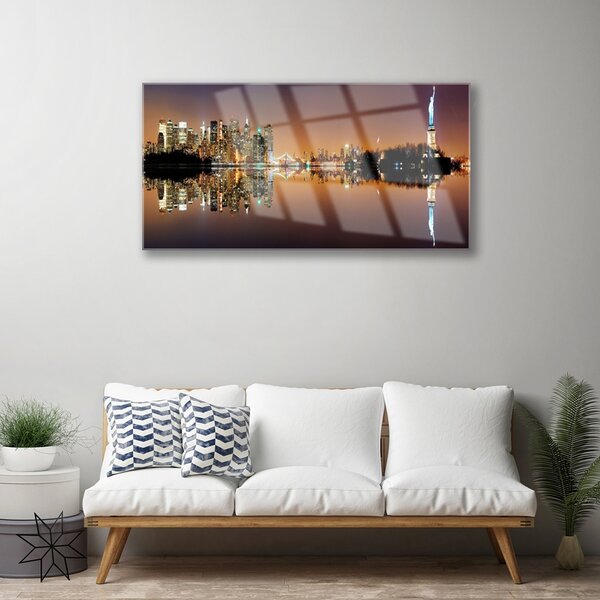 Quadro su vetro Grafica astratta 100x50 cm 2 appendini