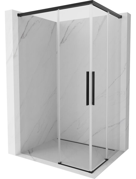 Mexen Rox Duo cabina doccia scorrevole 120 x 90 cm, trasparente, nera - 8C2D-120-090-70-00