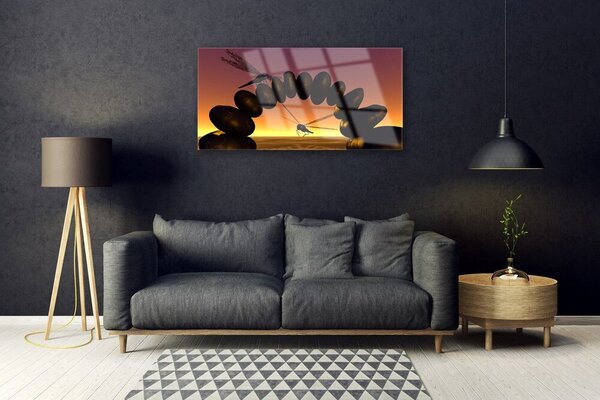 Quadro in vetro Libellule Insetti Arte 100x50 cm 2 appendini