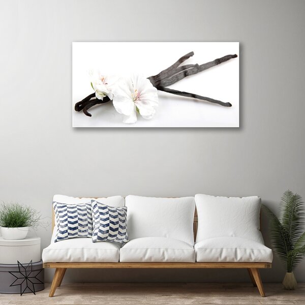 Quadro su vetro Fiore Pianta naturale 100x50 cm 2 appendini