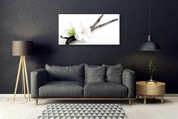 Quadro in vetro Fiore Pianta naturale 100x50 cm 2 appendini