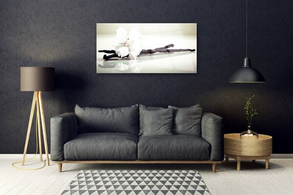Quadro vetro Fiore Pianta naturale 100x50 cm 2 appendini