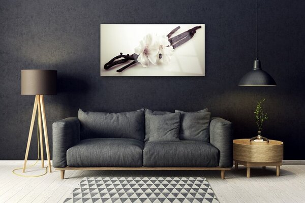 Quadro vetro Fiori Pianta naturale 100x50 cm 2 appendini