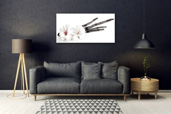 Quadro su vetro Fiore Pianta naturale 100x50 cm 2 appendini