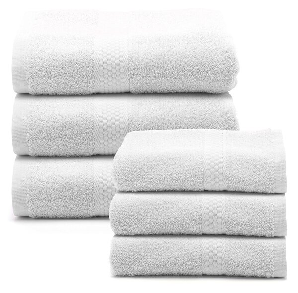 Set Asciugamani In Spugna In Cotone Spugna Standard Spugnissima Tinta Unita Bianco Caleffi