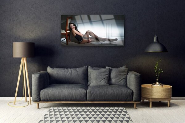 Quadro di vetro Nudo femminile 100x50 cm 2 appendini